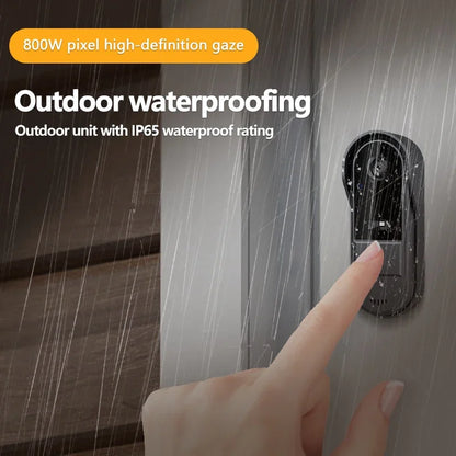 Video Citofono Wireless con Campanello | Schermo IPS 4.3", Visione Notturna IR, Impermeabile | Campanello Visivo per Casa, Ufficio, Appartamento