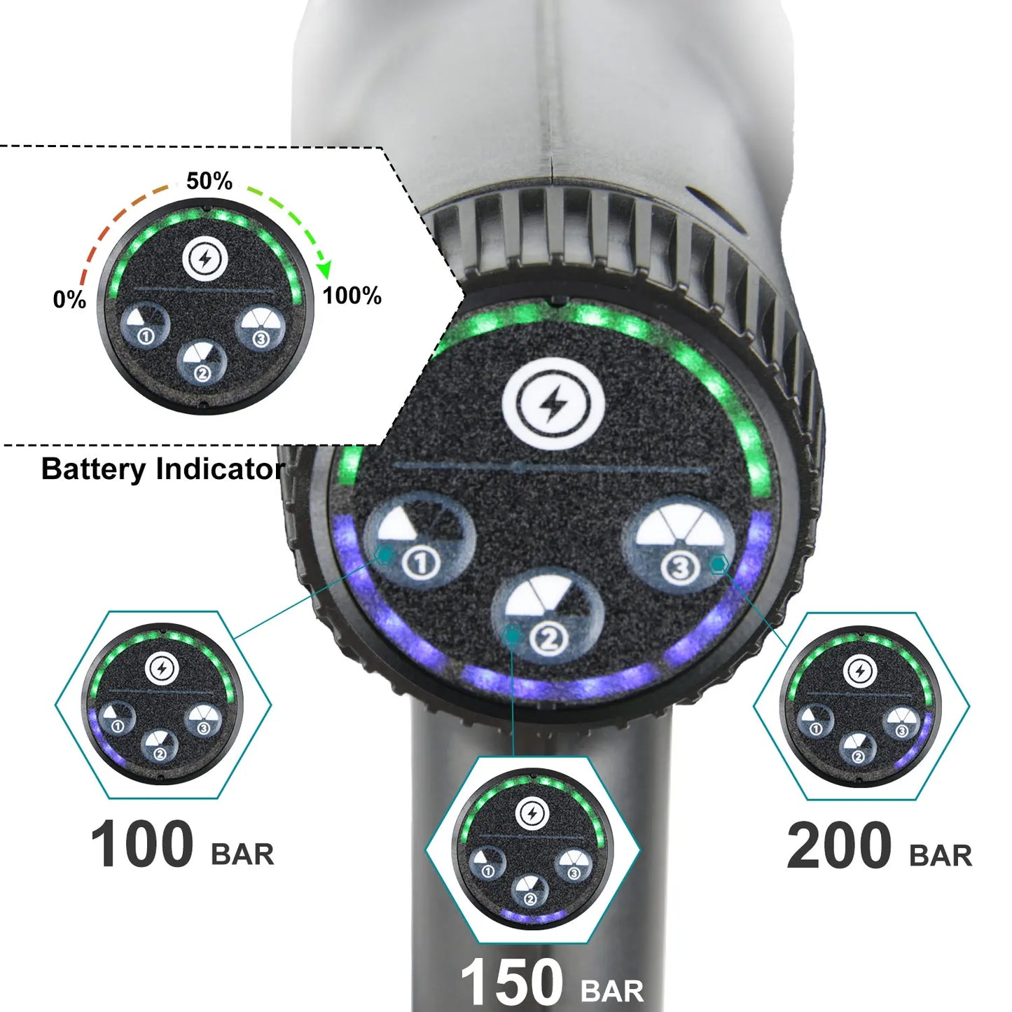 Idropulitrice 200 Bar Senza Spazzole  6 in 1 per Auto, Giardino  Batteria Makita 21V  Pistola Ad Alta Pressione Portatile