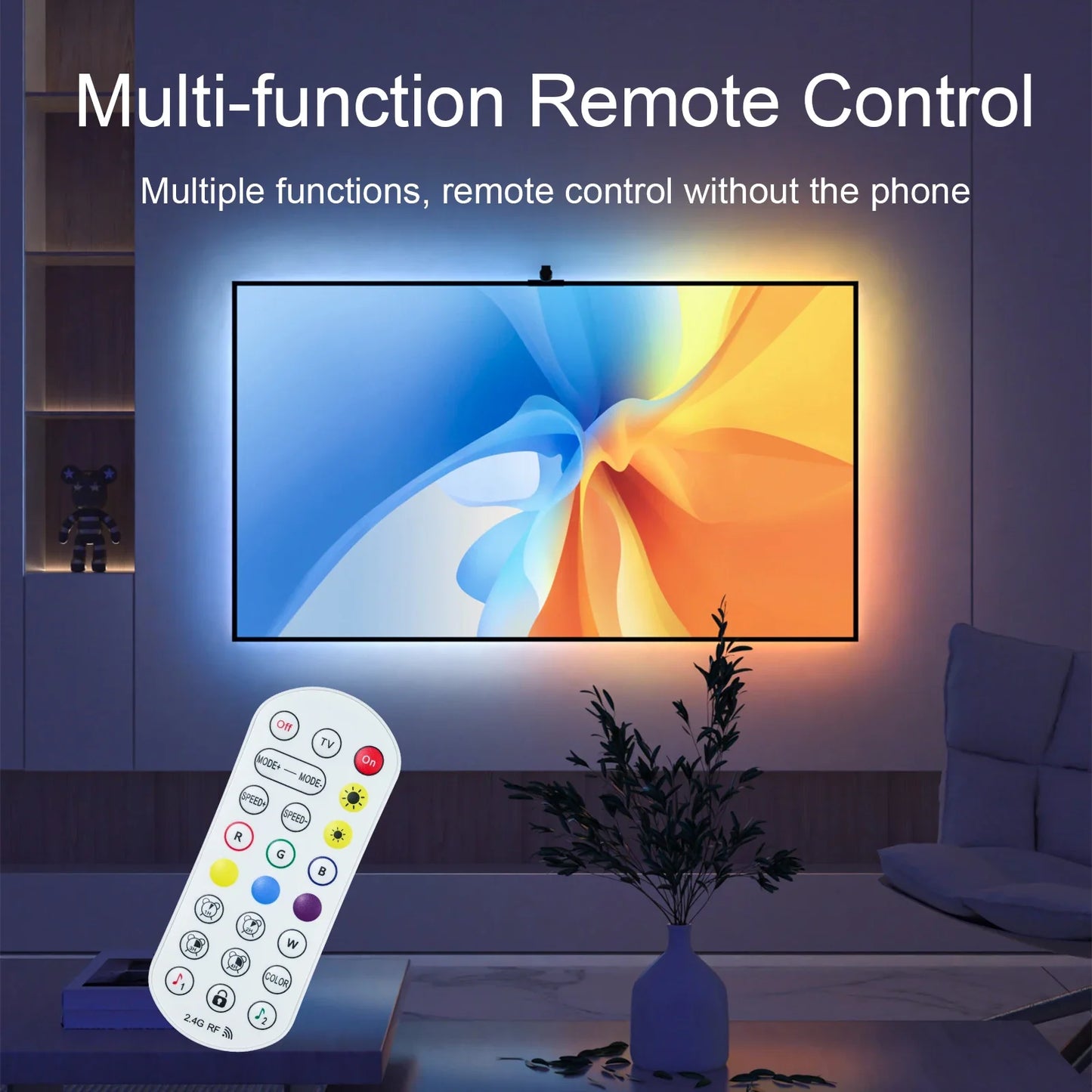 Luce Ambiente Sincronizzazione TV/Schermo, APP Control, Effetti Musicali