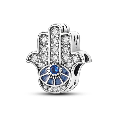 Bracciale Charm Argento 925 - Perle Blu, Gioielli Fai Da Te, Design Moderno e Minimalista Crea il tuo gioiello unico! Perle in argento sterling e charm eleganti.