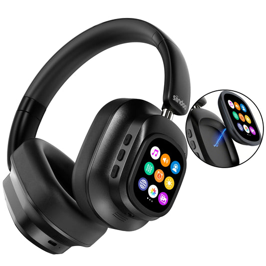 Cuffie con Schermo Touch JH-ANC930Plus - Cancellazione Rumore Ibrida, Schermo LED, Bluetooth 5.3