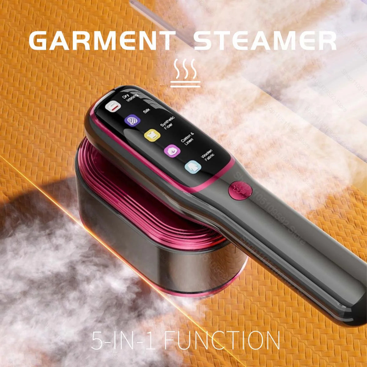Ferro da Stiro a Vapore Portatile 1200W  per Indumenti con Termostato 5 Velocità Viaggio, Casa, Multifunzione