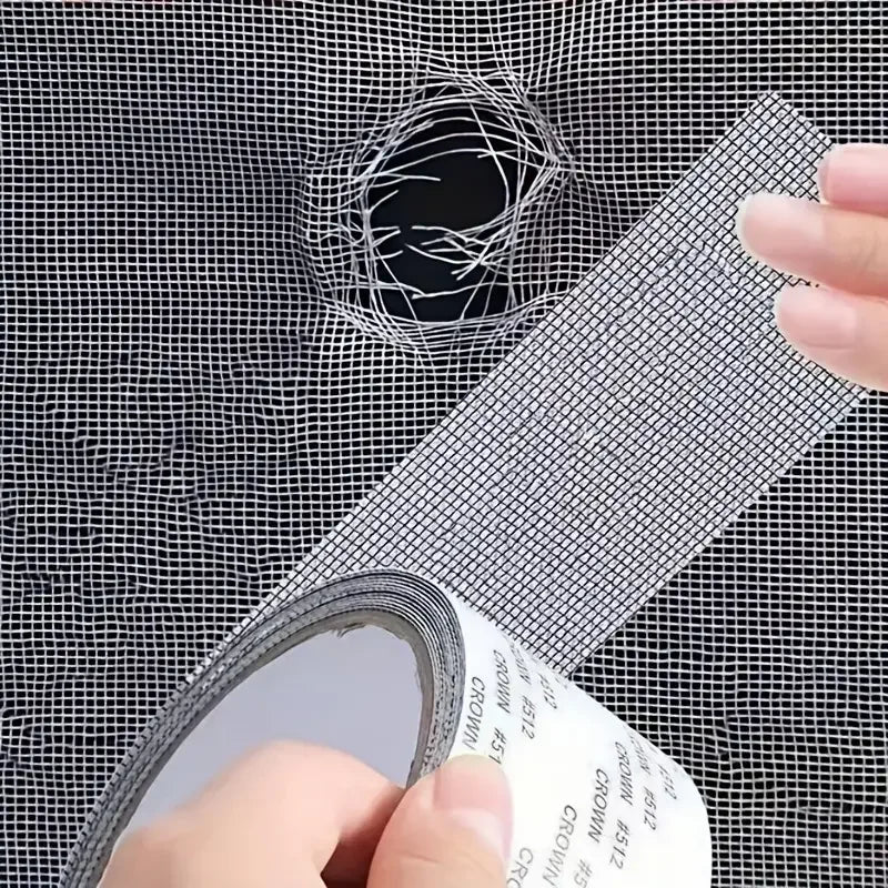 1 Rotolo Nastro Riparazione Zanzariere - Autoadesivo Antinsetti, Impermeabile, Facile Applicazione