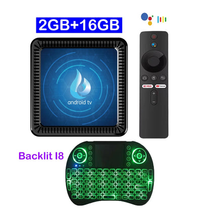 TV Box Android 14 Q17 2026 | 5G WiFi | 4+128GB | Allwinner H313 | 4K Assistant
