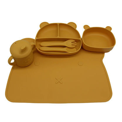 Set Svezzamento Bambini - Ciotola con Ventosa Anti-Rovescio + Vassoio