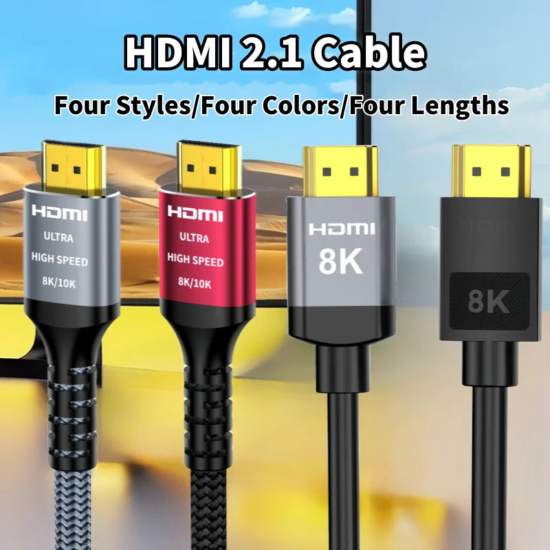 Cavo HDMI 2.1 8K 48Gbps - 4K120Hz, eARC, HDR10 per PS5/Roku/TV