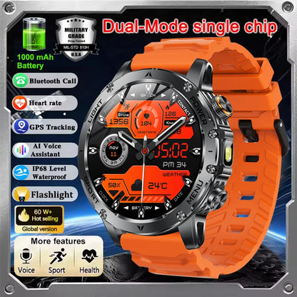 Smartwatch Militare T-Rex 3 Ultra 2026 | Batteria 1000mAh | IP68 GPS | Chiamate Bluetooth Sport