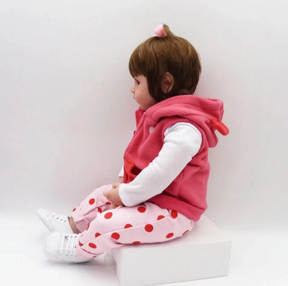 Bambola Reborn Corpo Morbidissimo Con Peluche Giraffa