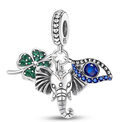 Perline Braccialetto 925 Argento Sterling | Charm Cane, Farfalla, Polpo | Gioielli Fai Da Te