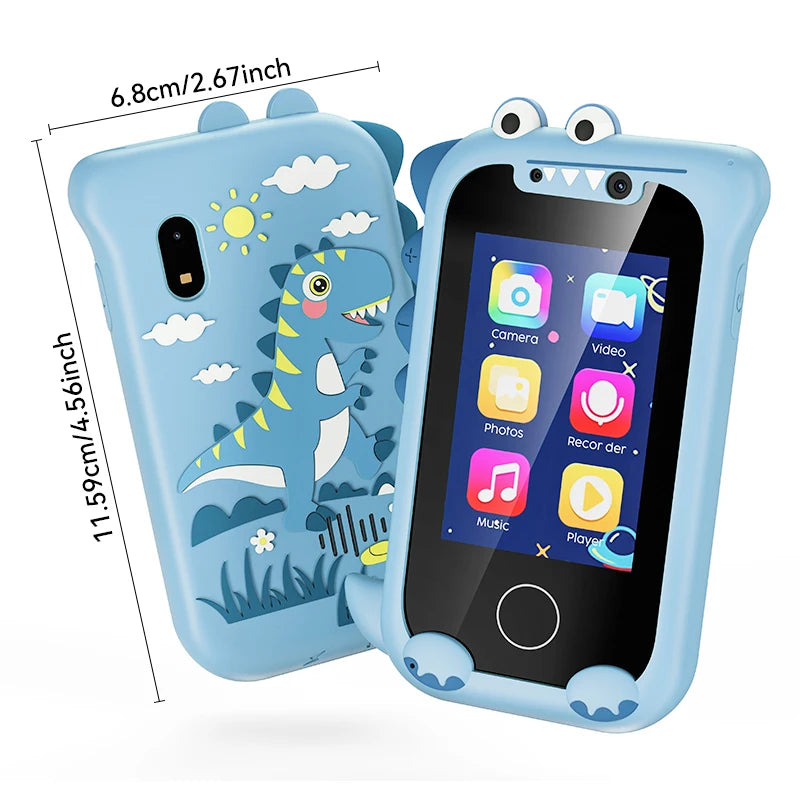 📱SMARTPHONE BAMBINI Giocattolo Educativo 6-in-1 | MP3, Fotocamera, Giochi | Scheda 512MB | Regalo Perfetto