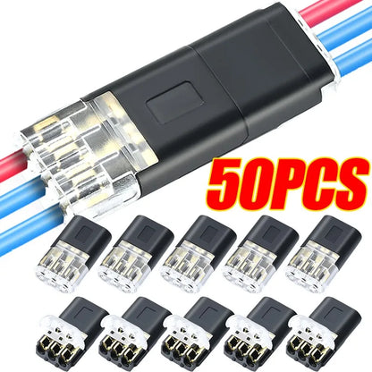 Connettori Rapidi LED D3 | Senza Saldatura e Spelatura | a 3 Fili Ingresso/Uscita | per Collegamenti Elettrici Veloce