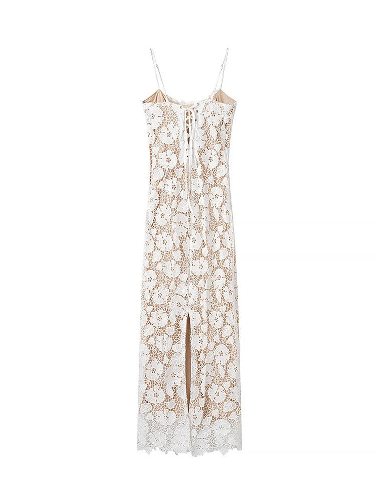 👗 Vestito Lungo in Pizzo MUJER - Eleganza e Sensualità Senza Tempo