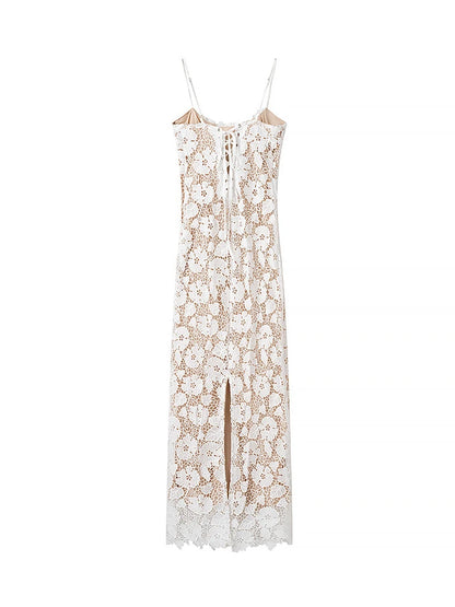 👗 Vestito Lungo in Pizzo MUJER - Eleganza e Sensualità Senza Tempo
