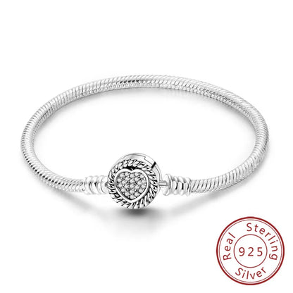 Bracciale in Argento 925 - Cuori con Zirconi, Regalo Perfetto per Donne, Gioiello Elegante e Personale