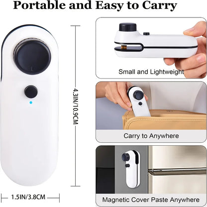 🔌 Termosigillatore Ricaricabile USB 2-in-1 – Sigilla Sottovuoto Snack, Cibi e Sacchetti di Plastica | Portatile, Compatto e Senza Cavo!