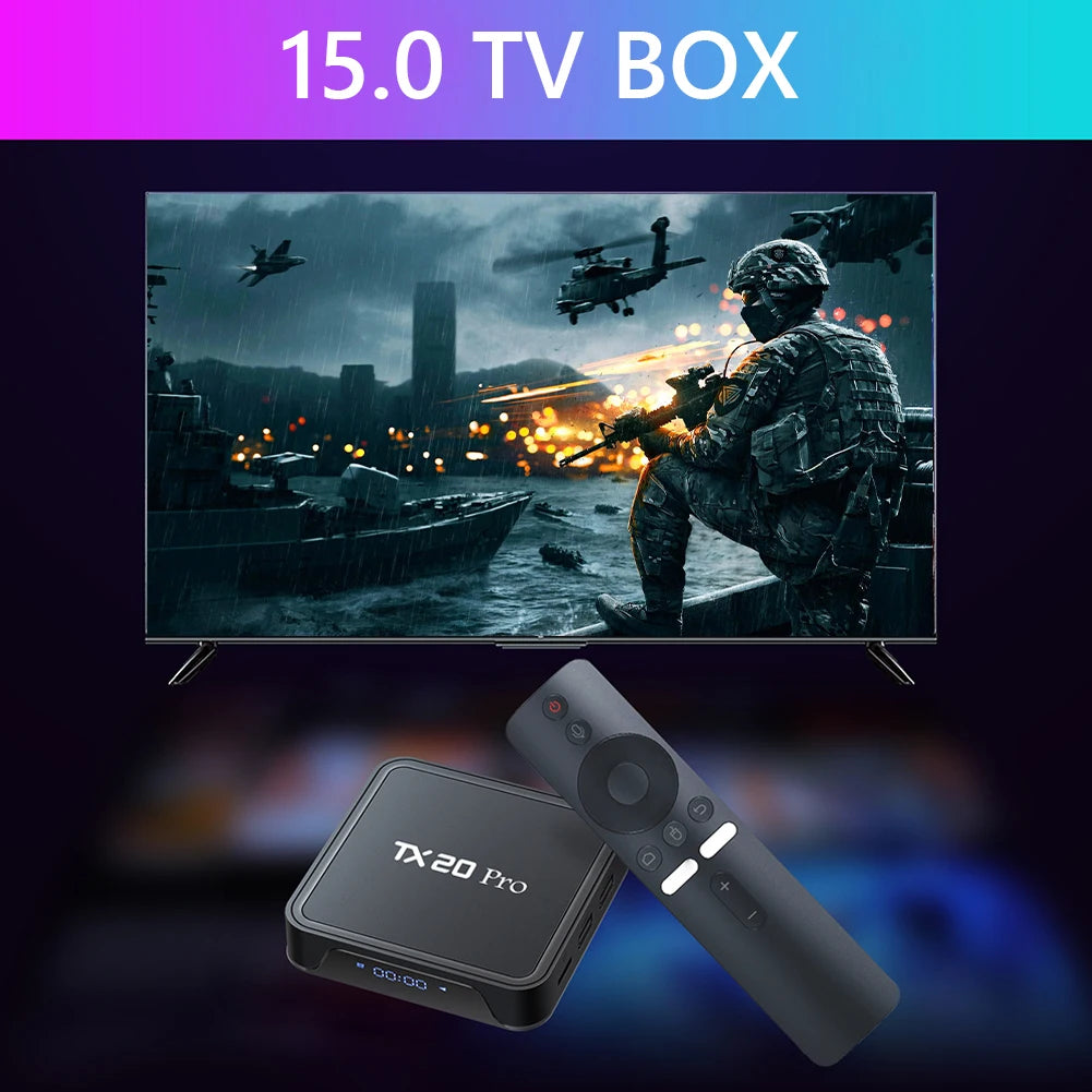 🔥 Smart TV Box Android 15.0 | 4K HDR & 8K Decodifica | WiFi Dual-Band + BT5.2 | Allwinner H313 Quad Core