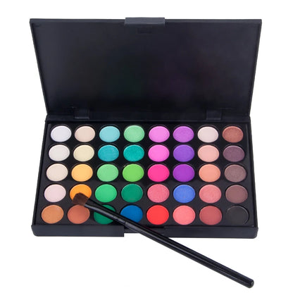 Palette Ombretti 40 Colori - Opachi & Lucidi, Terre Naturali - Trucco  a Lunga Durata, Antisbavature