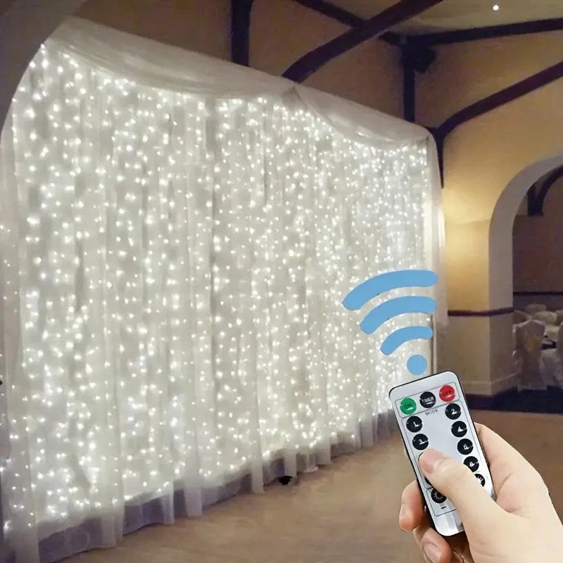 ✨ Luci a Tendina LED - 3/4/6m, Controllo Remoto, USB, per Camera e Decorazioni Natalizie!
Crea un cielo di stelle in casa! Perfectte per atmosfere magiche e romantiche. 🌟🛏️