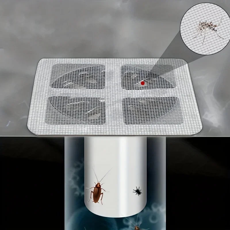 Filtri per Scarico Doccia , Lavandino e Riparazione zanzariera | Retina Adesiva Monouso per Capelli, Anti-Intasamento | Per Sifone e Scarichi