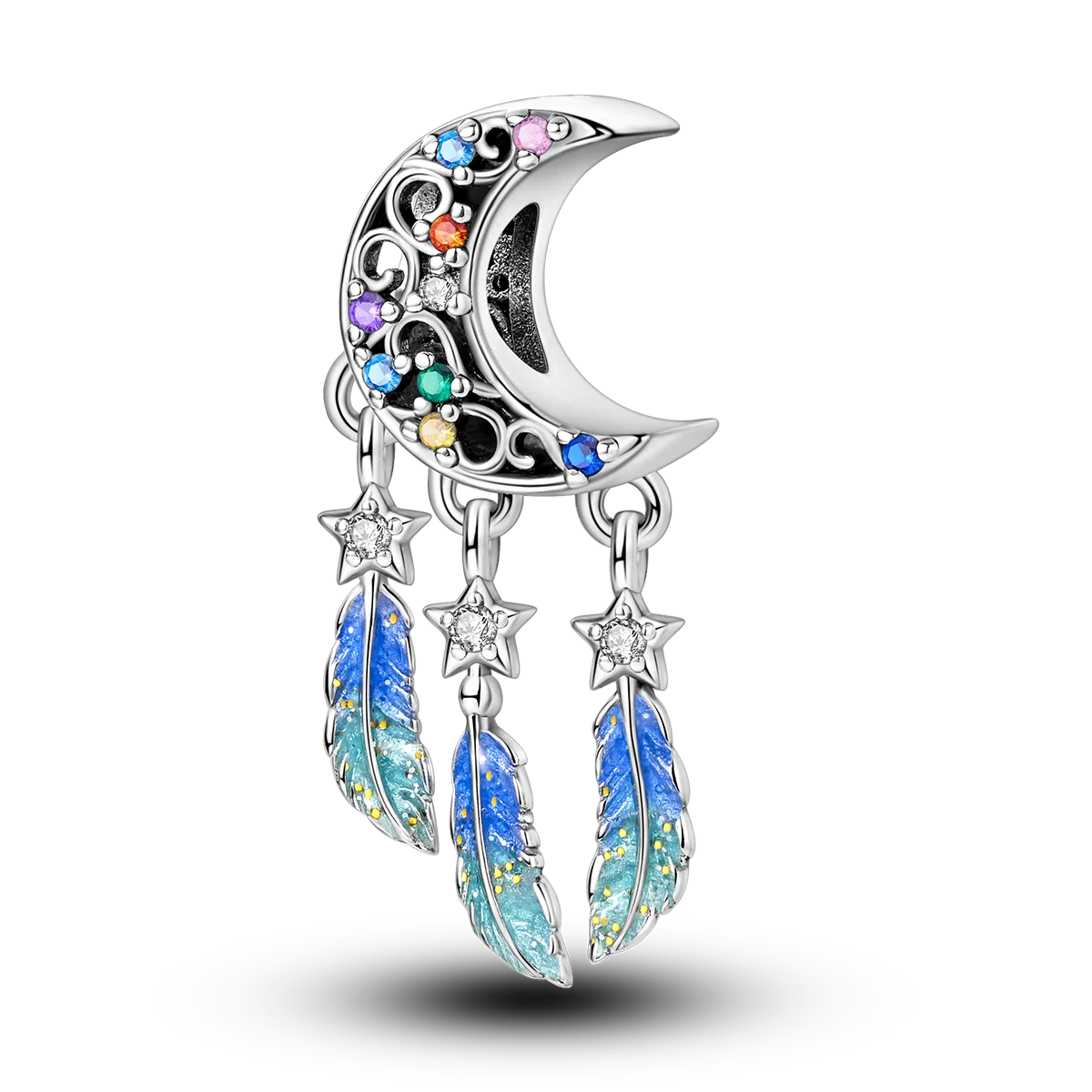 Bracciale Charm Argento 925 - Perle Blu, Gioielli Fai Da Te, Design Moderno e Minimalista Crea il tuo gioiello unico! Perle in argento sterling e charm eleganti.