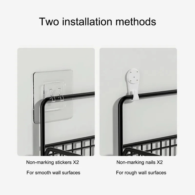 Scaffale Parete Adesivo - Per Cucina, Bagno - No Fori, Porta Oggetti