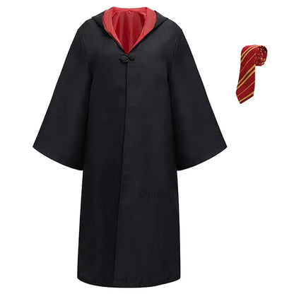 🧙‍♀️ Costume da Mago per Donne e Ragazze - Mantello e Toga Stile Scuola di Magia, Per Halloween e Cosplay!