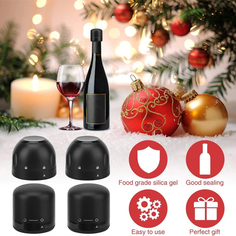 🍷Tappi Sottovuoto per Vino & Champagne – Mantieni la Freschezza con Stile