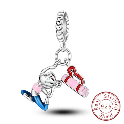 Ciondoli Argento 925 - Fiocco, Bottiglietta Profumo Rosa, Charm Femminili per Bracciali Fai-Da-TeDolci e raffinati, perfetti per creare gioielli unici. Regalo ideale per donne e ragazze!