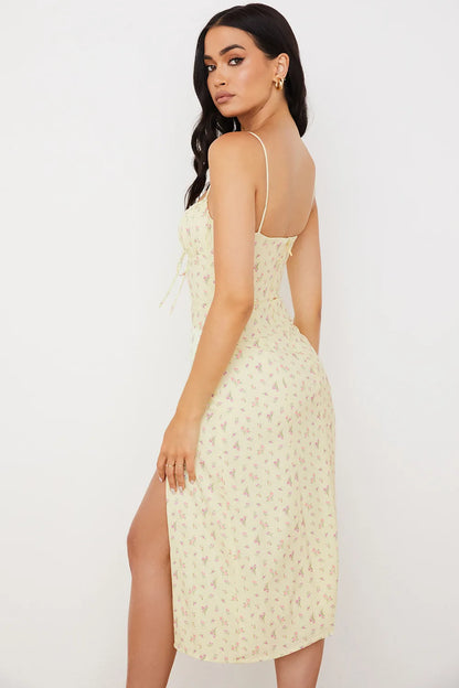 Vestito Lungo Floreale Elegante 2025 - Abito Bodycon Donna per Spiaggia & Streetwear