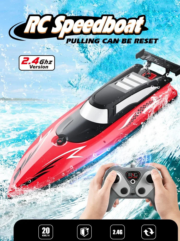 Barca RC 2.4Ghz Ad Alta Velocità - Giocattolo per Bambini Piscina/Lago