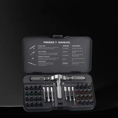 Set Cacciaviti Magnetici Precisione 24in1/40in1/66in1 Cricchetto Impugnatura T