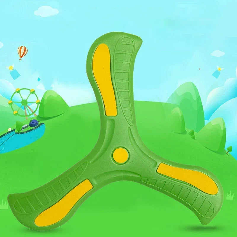 Boomerang Morbido per Bambini - Giocattolo Interattivo 3 Lame, Sicuro per Esterni, Educativo e Anti-Stress - Regalo per Tutte le Età