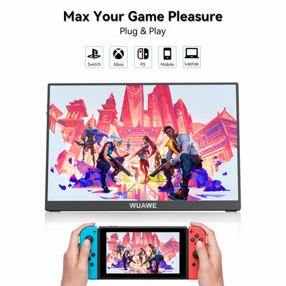 Monitor Portatile WUAWE 15.6" FHD 🚀 | Schermo Esterno USB-C | Per Gaming e Lavoro