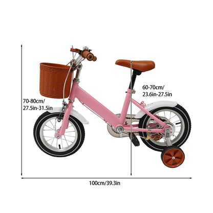 Bicicletta Bambini 12" con Rotelle 🚲 | Regolabile, Doppi Freni, Cestino