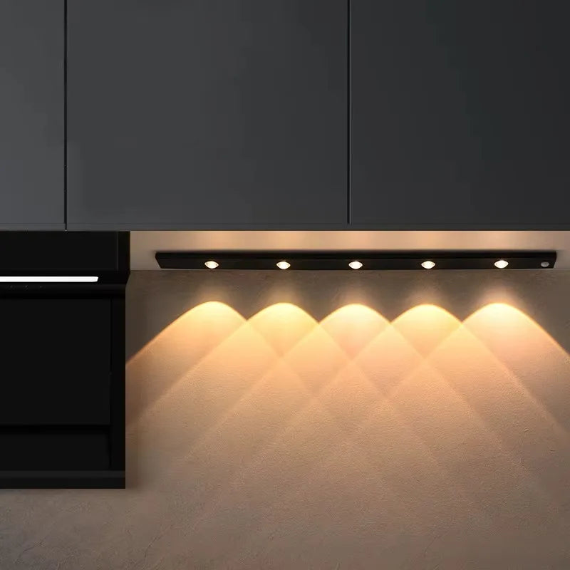 Luci LED Ultra Sottili Sotto Armadio | Sensore Movimento , 3 Colori Dimmerabili | per Cucina, Camera, Guardaroba