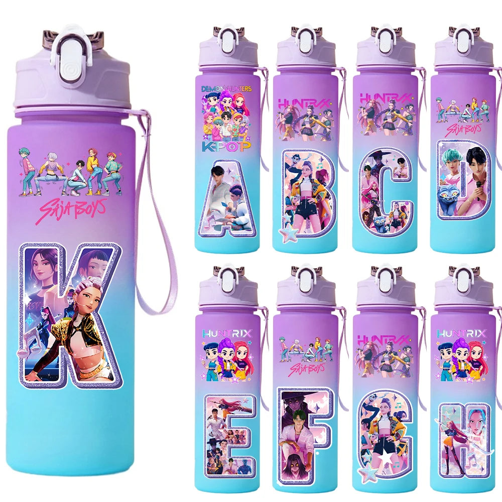 Borraccia K-POP Demon Hunters da 750ml con Cannuccia