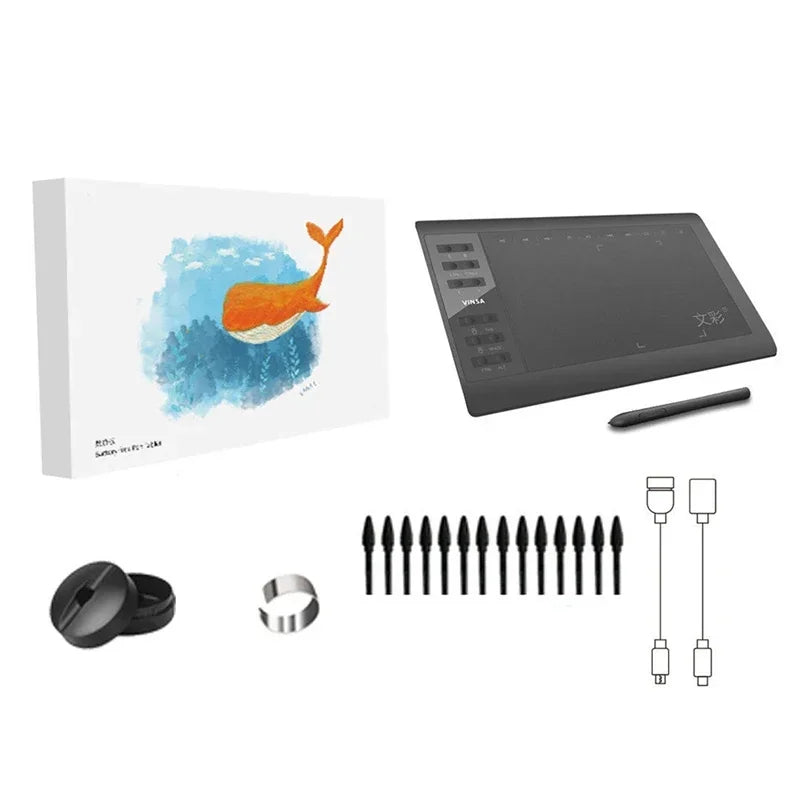 Tavoletta Grafica 10x6" - 8192 Livelli, 12 Tasti Express, Senza Batteria