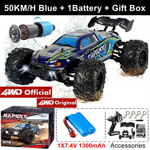 Auto RC 4WD 1:16 80km/h Brushless Off Road Drift Racing Bambini Adulti