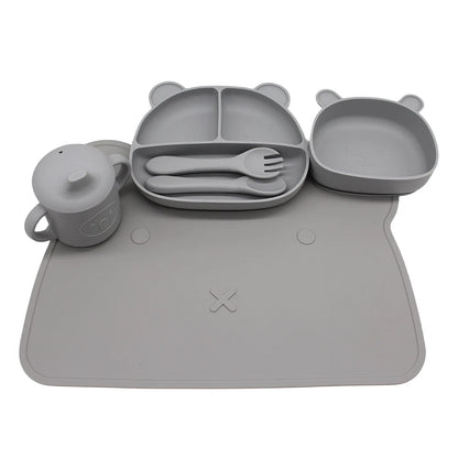 Set Svezzamento Bambini - Ciotola con Ventosa Anti-Rovescio + Vassoio