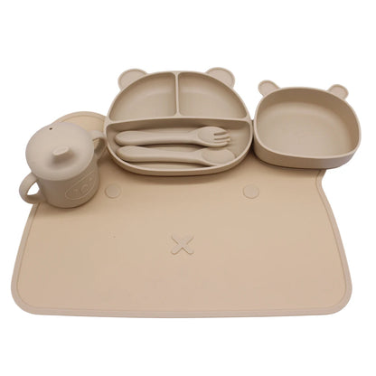 Set Svezzamento Bambini - Ciotola con Ventosa Anti-Rovescio + Vassoio