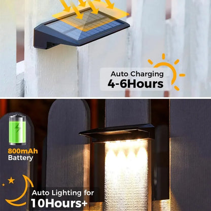 Luci Solari da Parete LED  Impermeabili IP65, per Recinzione, Ponte, Cortile, Esterno