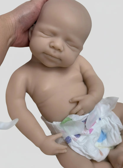 Bambola Reborn 45cm Bocca Aperta, Silicone Lavabile | Pelle 3D Ultra Realistica