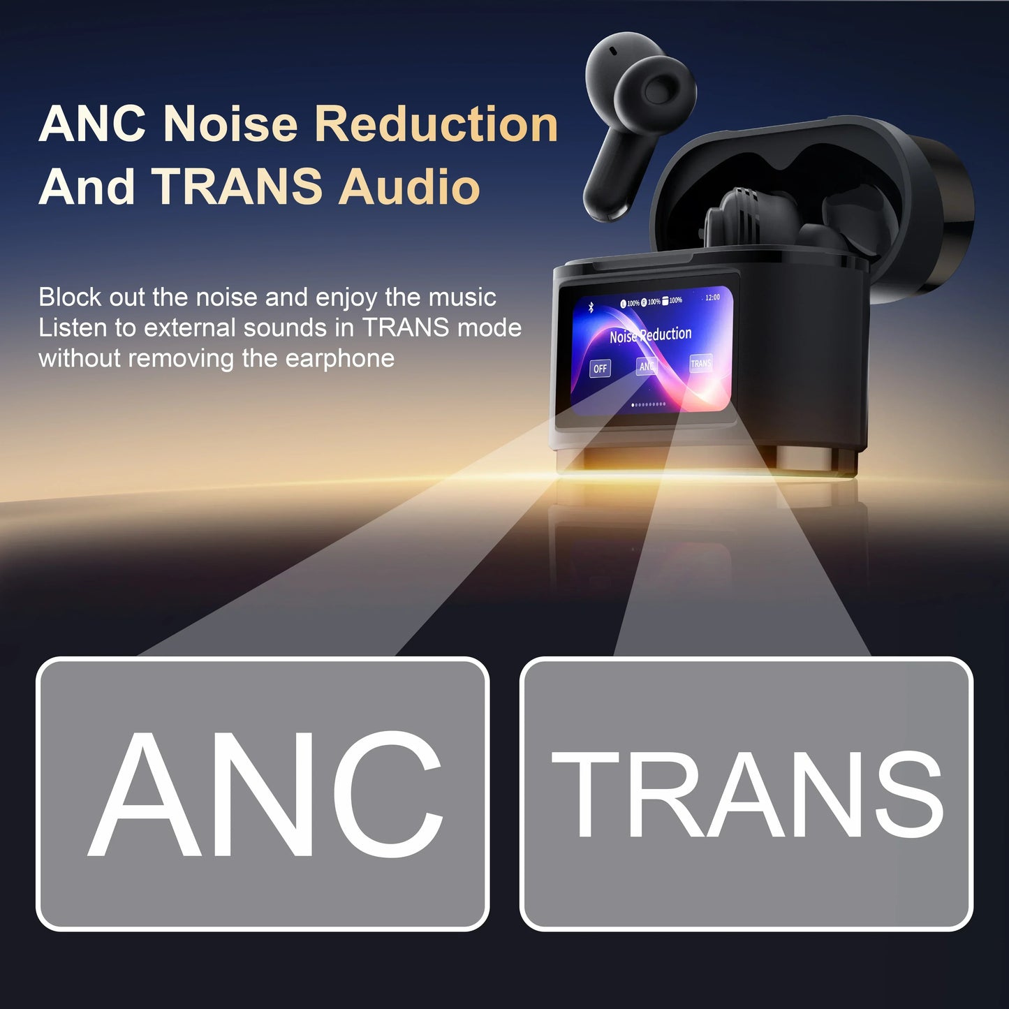 Xiaomi Auricolari Bluetooth True Wireless BD2 ANC con cancellazione del rumore ENC Display digitale Auricolari con microfono incorporato Stereo HiFi