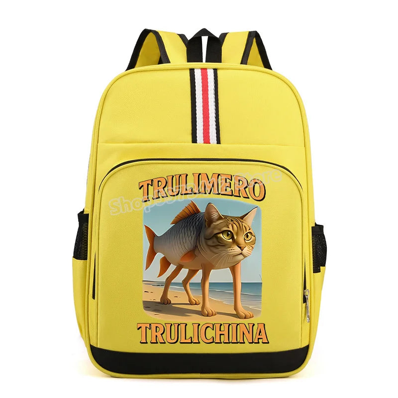 🎒 Zaino Scolastico "Italian Brainrot" - Stampa Cartoon Unica! ✨ Capienza XXL + Design Esclusivo - Per Studenti Fashion!