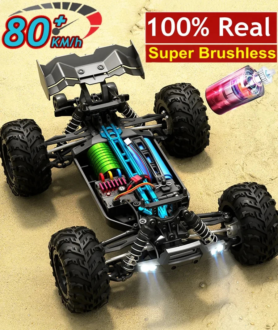Auto RC 4WD 1:16 80km/h Brushless Off Road Drift Racing Bambini Adulti