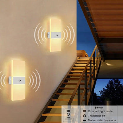 Lampada da Parete a LED con USB | Sensore Movimento Touch | Luci Notturne Acrilico | per Camera da Letto, Soggiorno