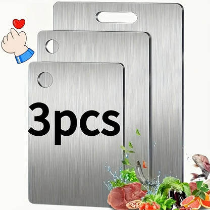 🔪 Set 3 Taglieri Acciaio Inox - Antiscivolo, Senza BPA, Salvaspazio!
Perfetti per carne, pesce e verdure. Scanalatura per succhi e lavabili in lavastoviglie!