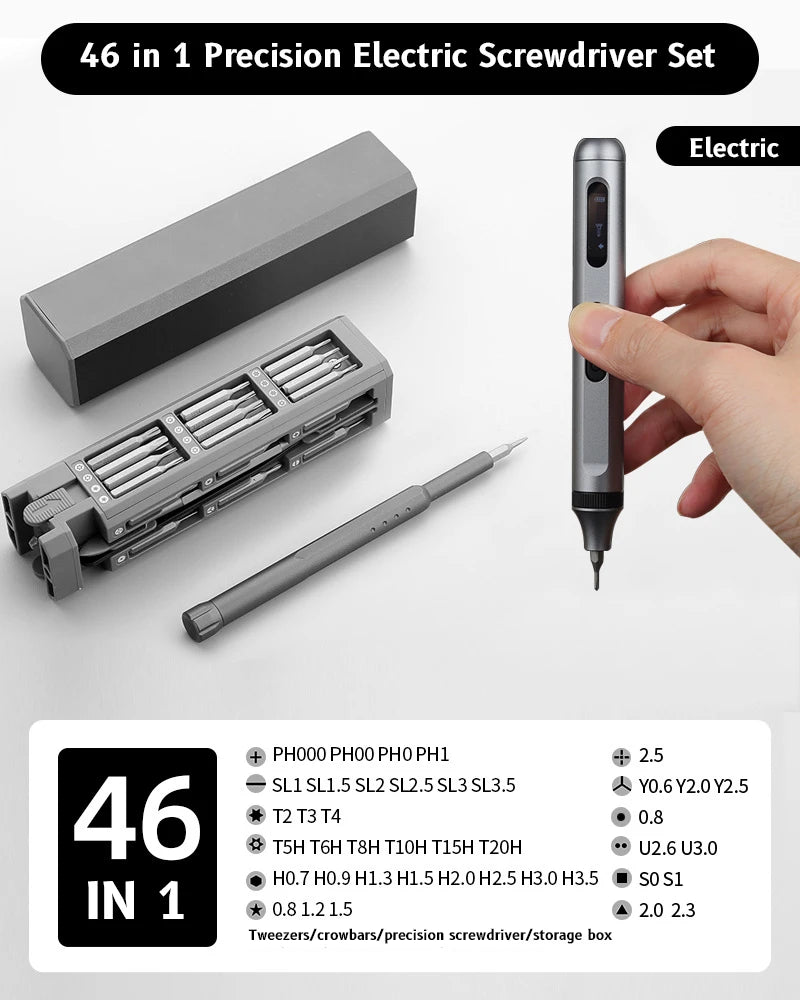Set di cacciaviti di precisione 8 32 43 46 in 1 Torx Hex Phillips Punta per cacciavite magnetico Orologio per telefono Laptop Mini set di strumenti di riparazione
