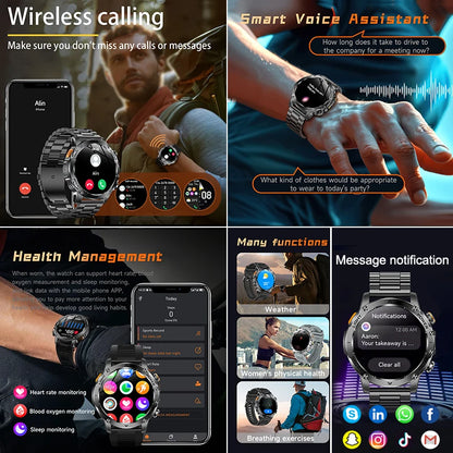 Smartwatch Militare T-Rex 3 Ultra 2026 | Batteria 1000mAh | IP68 GPS | Chiamate Bluetooth Sport