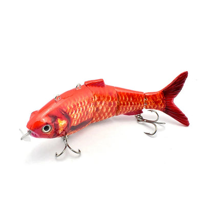 Esca Viva Automatica 4 Segmenti | Pesce Robot Swimbait Elettrico USB Ricaricabile